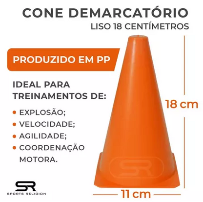 10 Cones Demarcatórios Treinamento Funcional