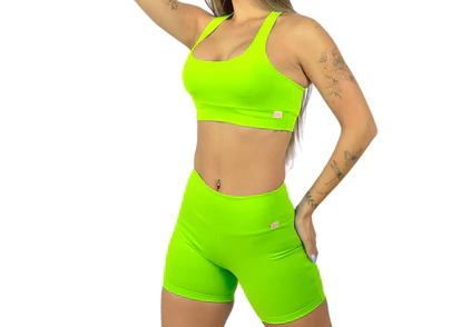 Conjunto Fitness Feminino de Poliamida Suplex Conjunto Academia Esportivo UV 50+ Toque Suave